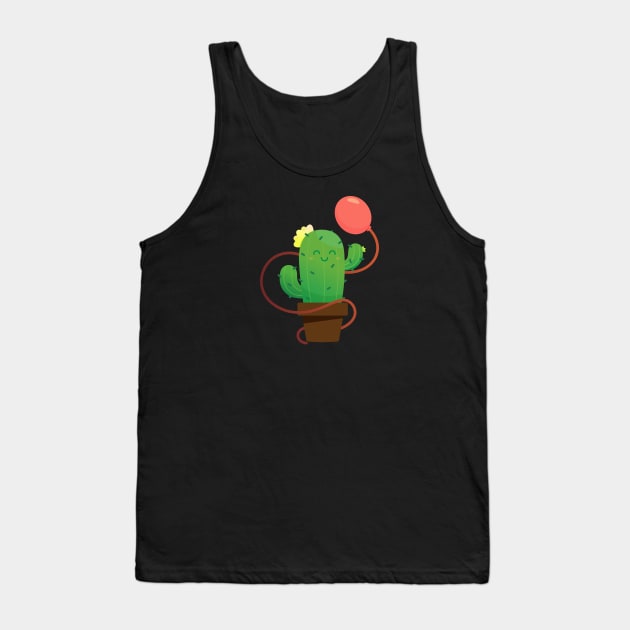 Happy Cactus Tank Top by StrayKoi